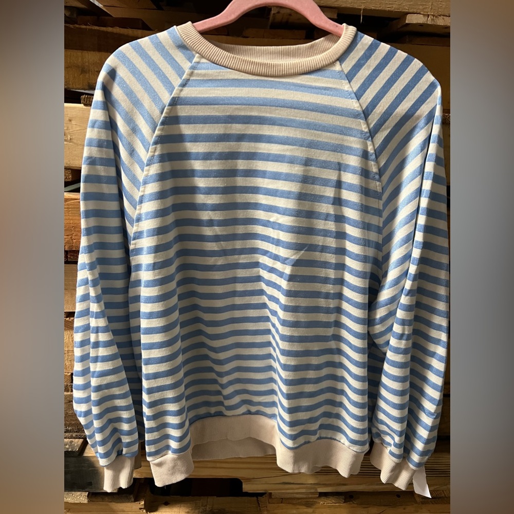 Barneys Margot Paris striped lightweight sweatshirt.